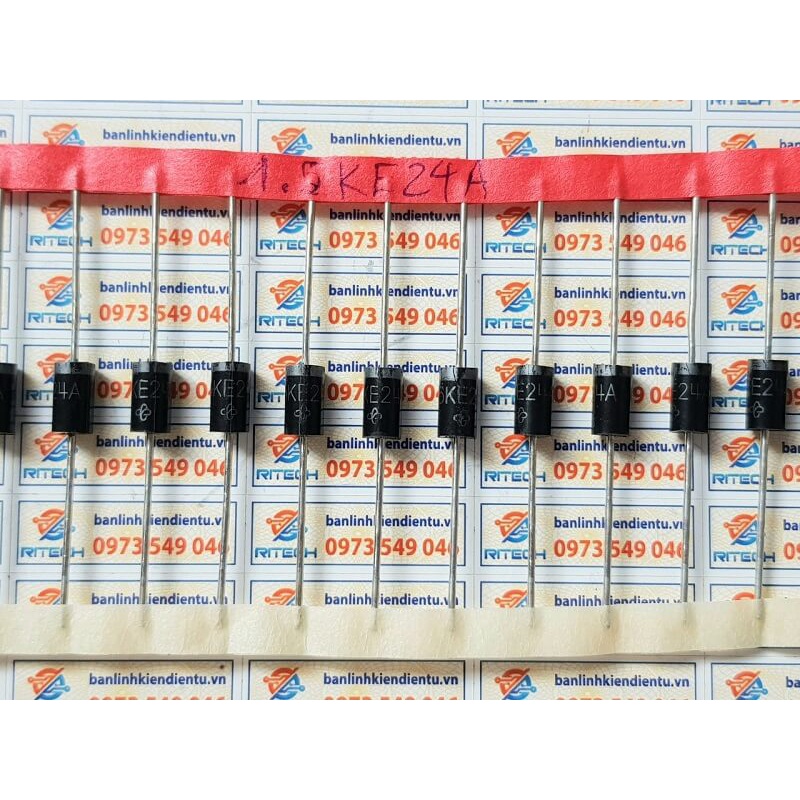 [ Combo 20 chiếc] Diode TVS 1.5KE24A 1500W 24V DO-201