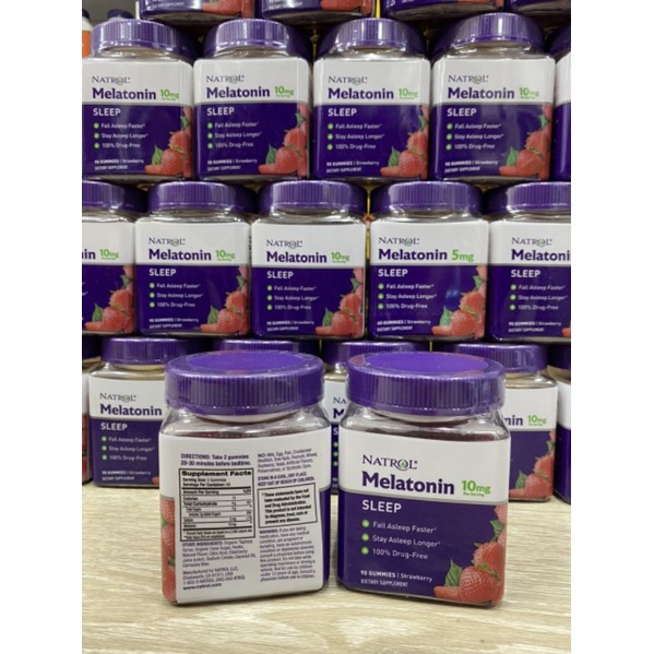 Kẹo ngủ ngon Natrol Melatonin 10mg Sleep Gummies
