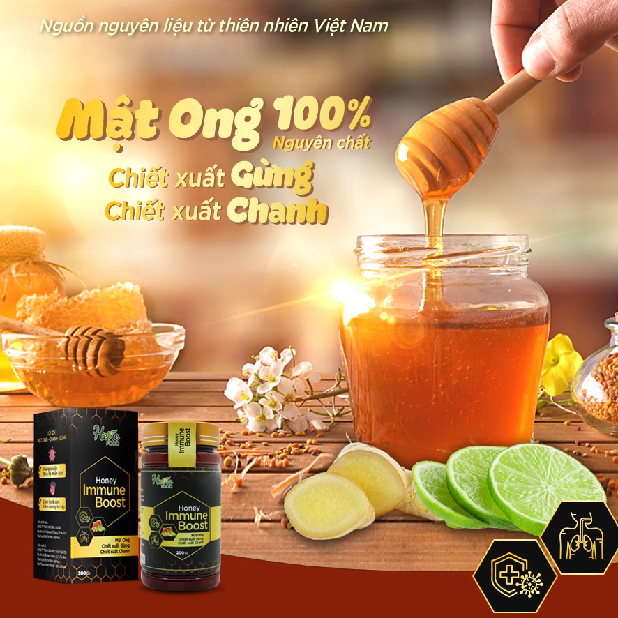 Mật ong Chanh ImmuneBoost hủ 500gr HeVieFood | BigBuy360 - bigbuy360.vn