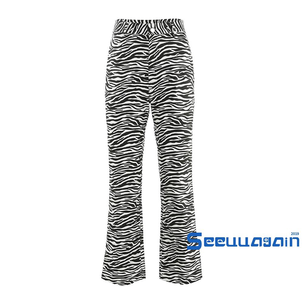Quần Dài Họa Tiết Sọc Ngựa Vằn Thời Trang Cho Nữ | BigBuy360 - bigbuy360.vn