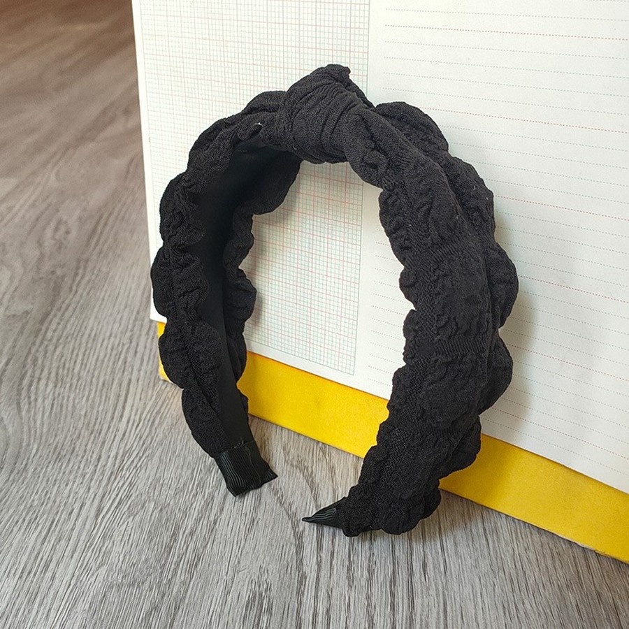 Băng Đô Cài Tóc Bản Rộng Thắt Nút Phong Cách Hàn Quốc Cho Nữ