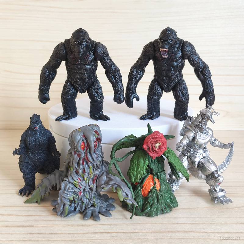 Set 6 Mô Hình Đồ Chơi Godzilla King Kong Cho Bé