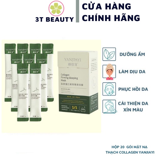 Mặt nạ ngủ thạch Collagen YANJIAYI giúp nâng cơ mặt bổ sung collagen