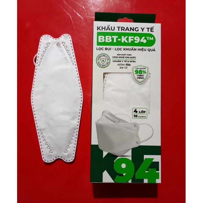 Khẩu Trang Bạch Tuyết KF94 - Hộ 10 cái
