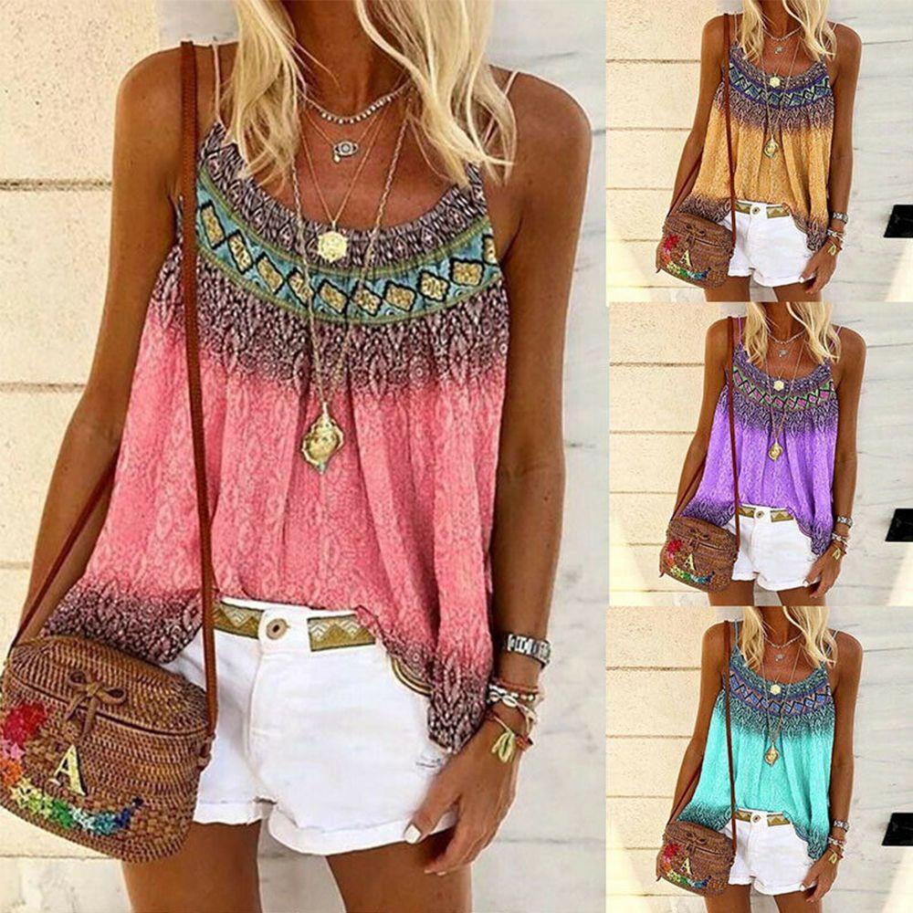 RALPH Áo Tank Top Hoạ Tiết Hoa Phong Cách Bohomian