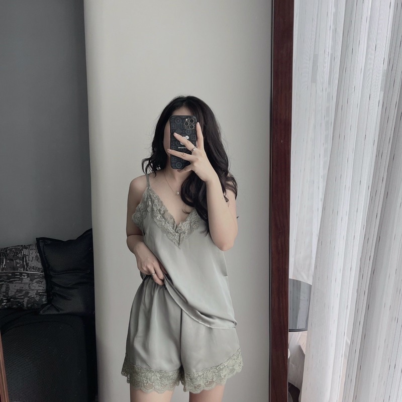 Bộ Ngủ Lụa Phối Ren | BigBuy360 - bigbuy360.vn