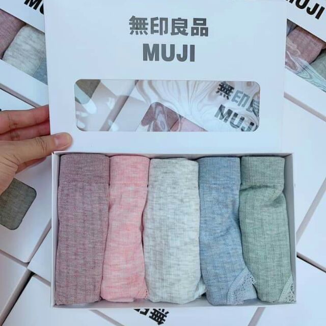 [Mã FAXANH245 giảm 10K đơn 50K] Set 5 quần lót muji muối tiêu kháng khuẩn xuất nhật