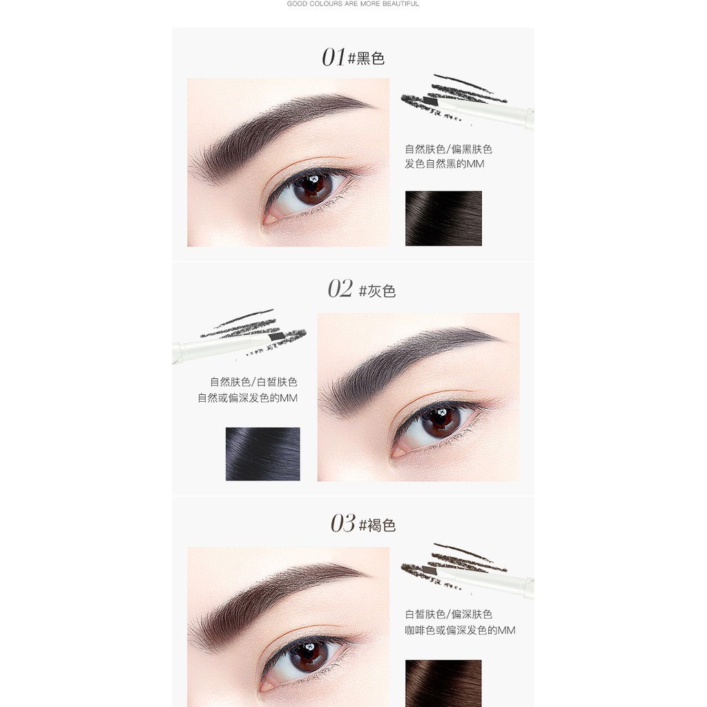 Chì Kẻ Mày 2 Đầu Lameila Eyebrow Pencil Vân Đá Nội Địa
