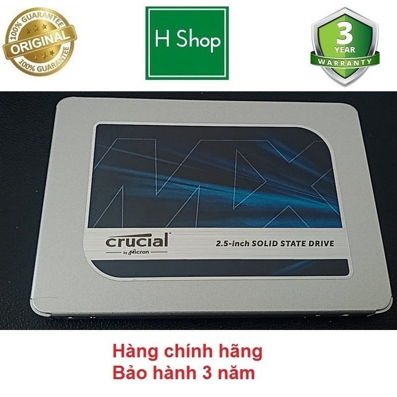 Ổ cứng SSD 1TB, 525GB, 512GB, 500GB Crucial ổ cứng siêu bền và ổn định, hàng tháo máy chính hãng, bảo hành 3 năm