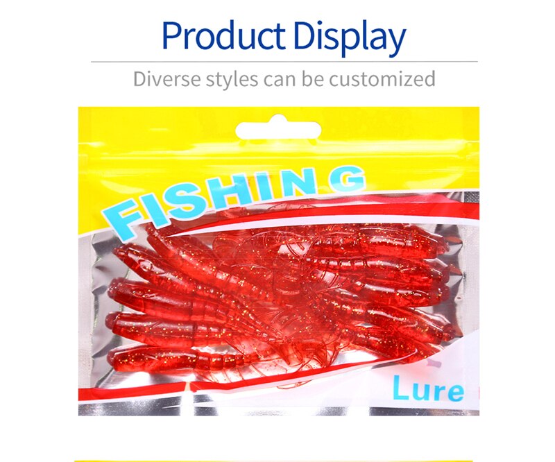 Set 10 Mồi Giả Nhử Cá Bằng Silicon 7cm 2.9g