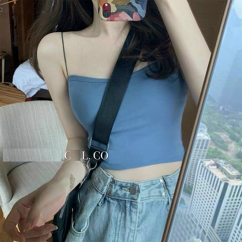 Áo 2 dây nữ sành điệu có mút đệm - áo thun nữ [ Br14 ] | BigBuy360 - bigbuy360.vn