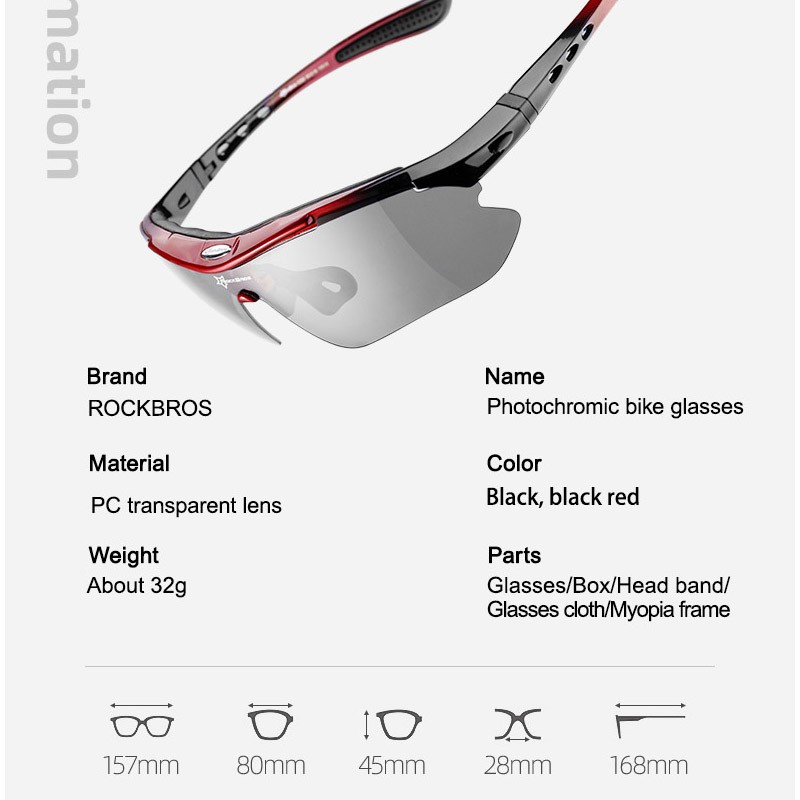 Kính Mát Rockbros Uv400 Chuyên Dụng Dùng Đi Xe Đạp