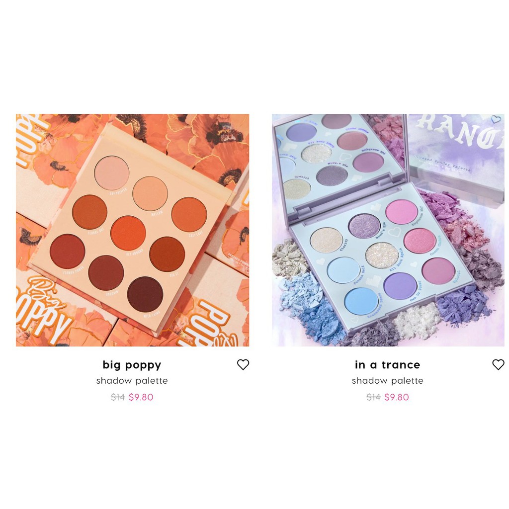 Bảng phấn mắt Colourpop Yes Please, whatever, blush crush