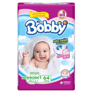 [Lựa chọn quà] Miếng lót Bobby Newborn 1 -64 miếng