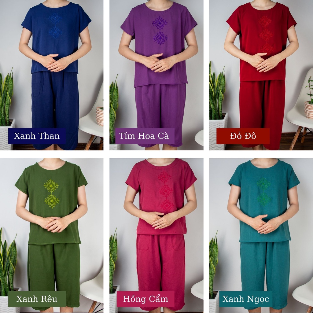 Bộ Đồ Trung Niên Mùa Hè, Đồ Bộ Đũi Trung Niên, Đồ Bộ Trung Niên Vải Đũi Quần Lửng