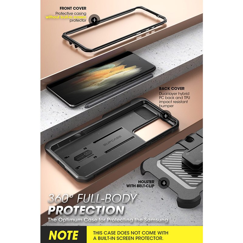 Supcase Ub Pro Ốp điện thoại có giá đỡ và ngăn đựng bút S cho Samsung Galaxy S21 Ultra 5G ra mắt 2021