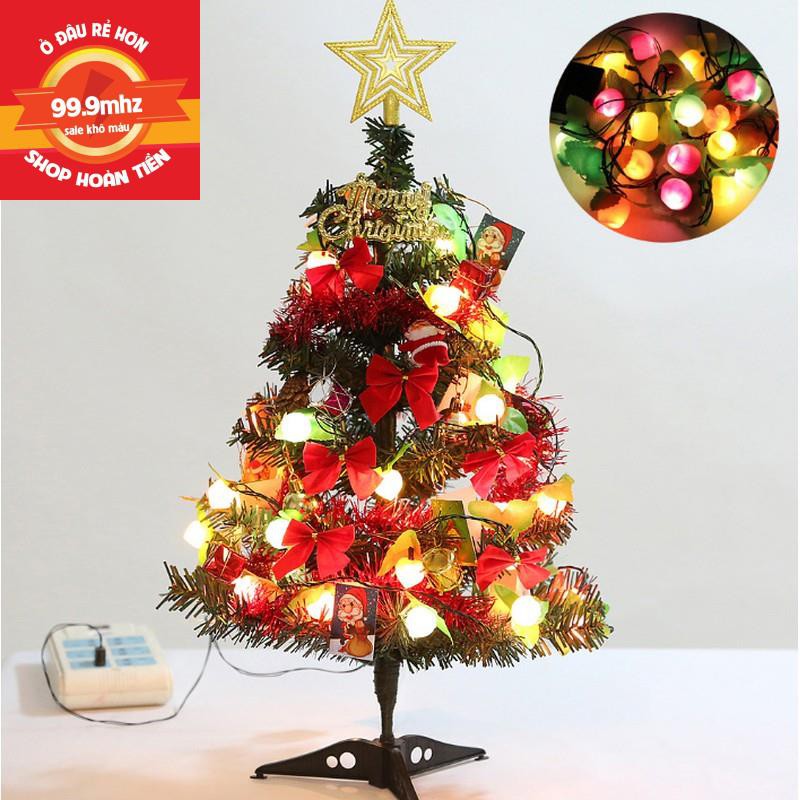 Cây Thông Noel Mini Trang Trí Giáng Sinh 60CM Đầy Đủ Phụ Kiện, Trang Trí Để Bàn, Phòng Khách, Kệ Tivi Rất Đẹp