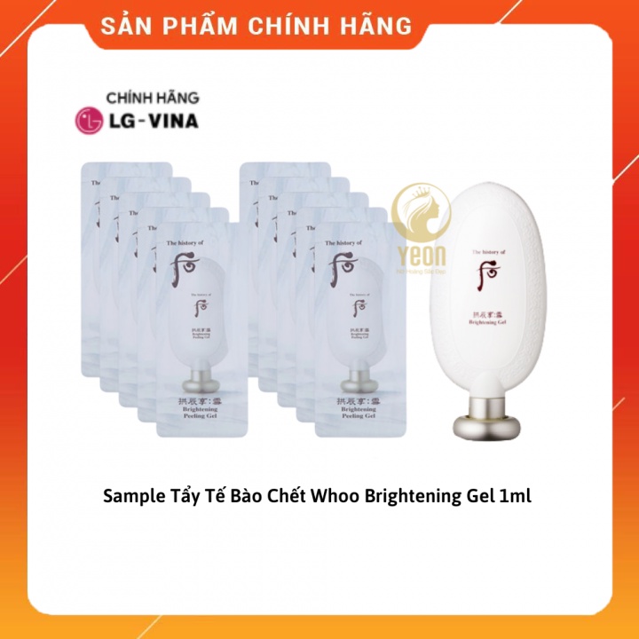 1 gói Sample kỳ tẩy da chết dưỡng trắng Whoo - Brightening Gel 1ml_𝐘𝐄𝐎𝐍 𝐋𝐔𝐗𝐔𝐑𝐘 𝐂𝐎𝐒𝐌𝐄𝐓𝐈𝐂𝐒