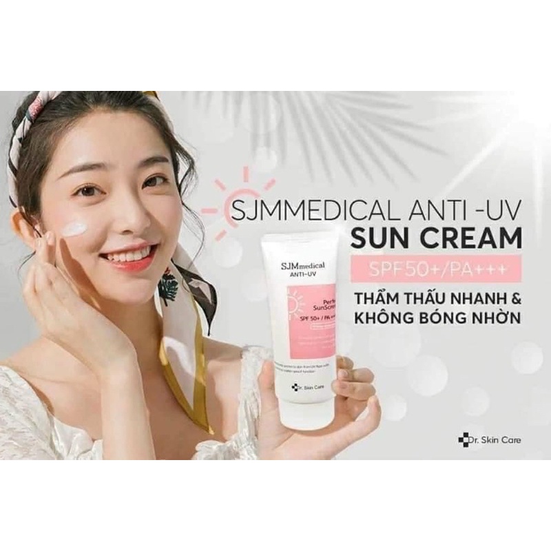 Kem Chống Nắng SJM Medical Anti UV SPF 50 /PA+++ Hàn Quốc - Phù Hợp Mọi Loại Da Dầu Khô Mụn Thường Nhạy Cảm Hỗn Hợp