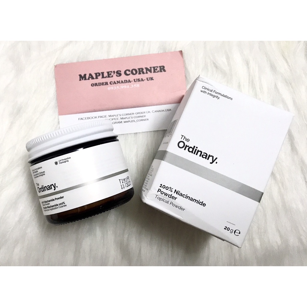 (bill Mỹ)Bột sáng da 100% Niacinamide Powder The Ordinary