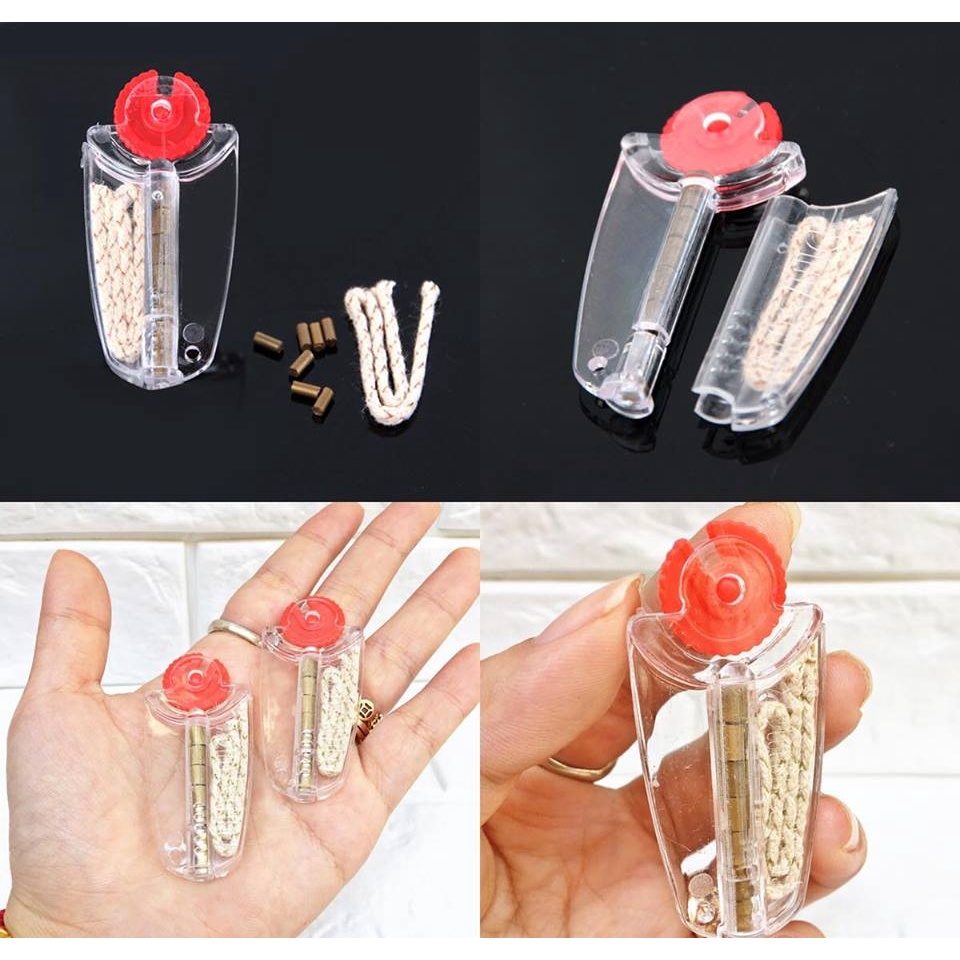 ĐÁ LỬA VÀ DÂY BẤC DÙNG CHO HỘP QUẸT ZIPPO (7 viên đá lửa + 1 dây bấc 10cm)