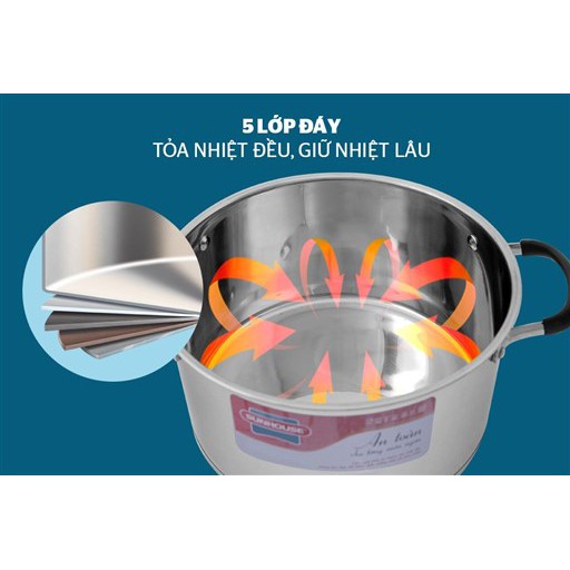 Bộ nồi inox 5 đáy SUNHOUSE SH891 - Hàng chính hãng