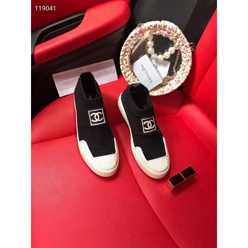 Giày slip on len channel spsl fullbox bill túi giấy