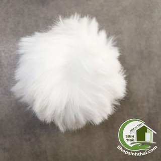 Cục bông xù to màu trắng 6,5cm - size đại