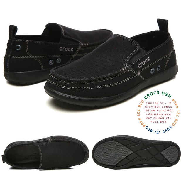 Giày dép crocs - giày vải crocs walu accent cho nam, chống trơn trượt, chống hôi chân, hàng nhà máy xuất xịn, đầy đủ hộp