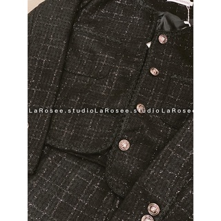 Set dạ tweed đen có sẵn