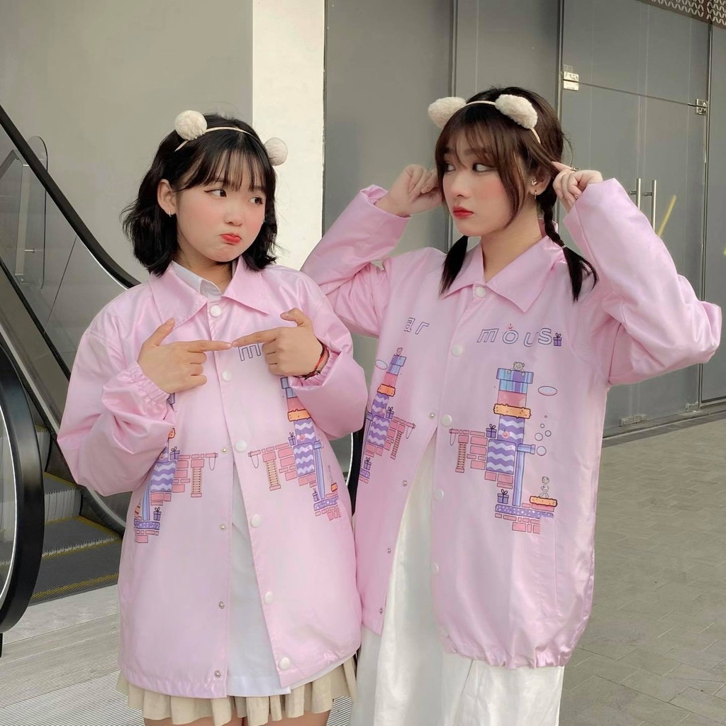 ÁO JACKET TEDDY HỒNG