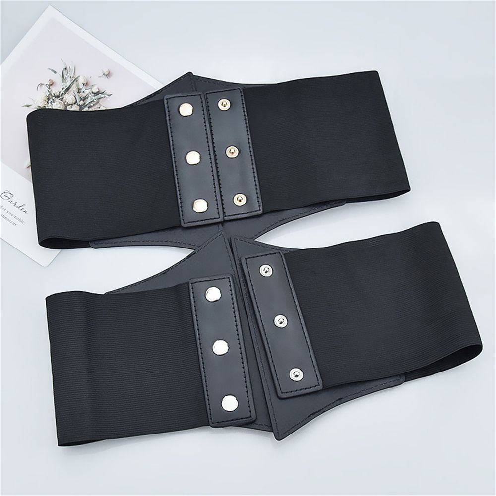 Đai nịt bụng corset da bản to co giãn có thể kéo dài thiết kế thời trang dành cho nữ