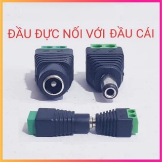 Rắc DC nối dây DC (ĐỰC + CÁI) vặn vít (dùng lắp đặt camera, cấp nguồn cho thanh led rời,...)