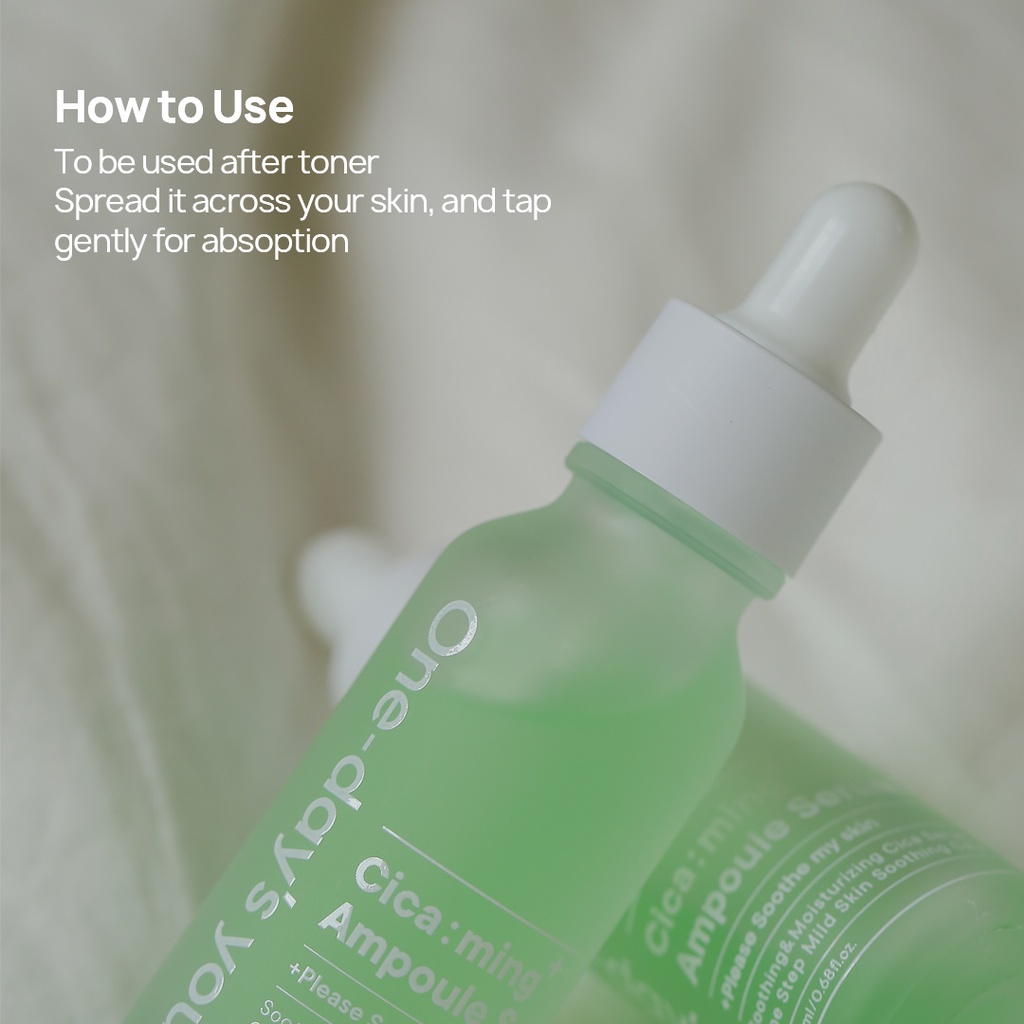 Serum Giảm mụn Thuần Chay Cho Da Nhạy Cảm ONE DAY'S YOU Cicaming Ampoule
