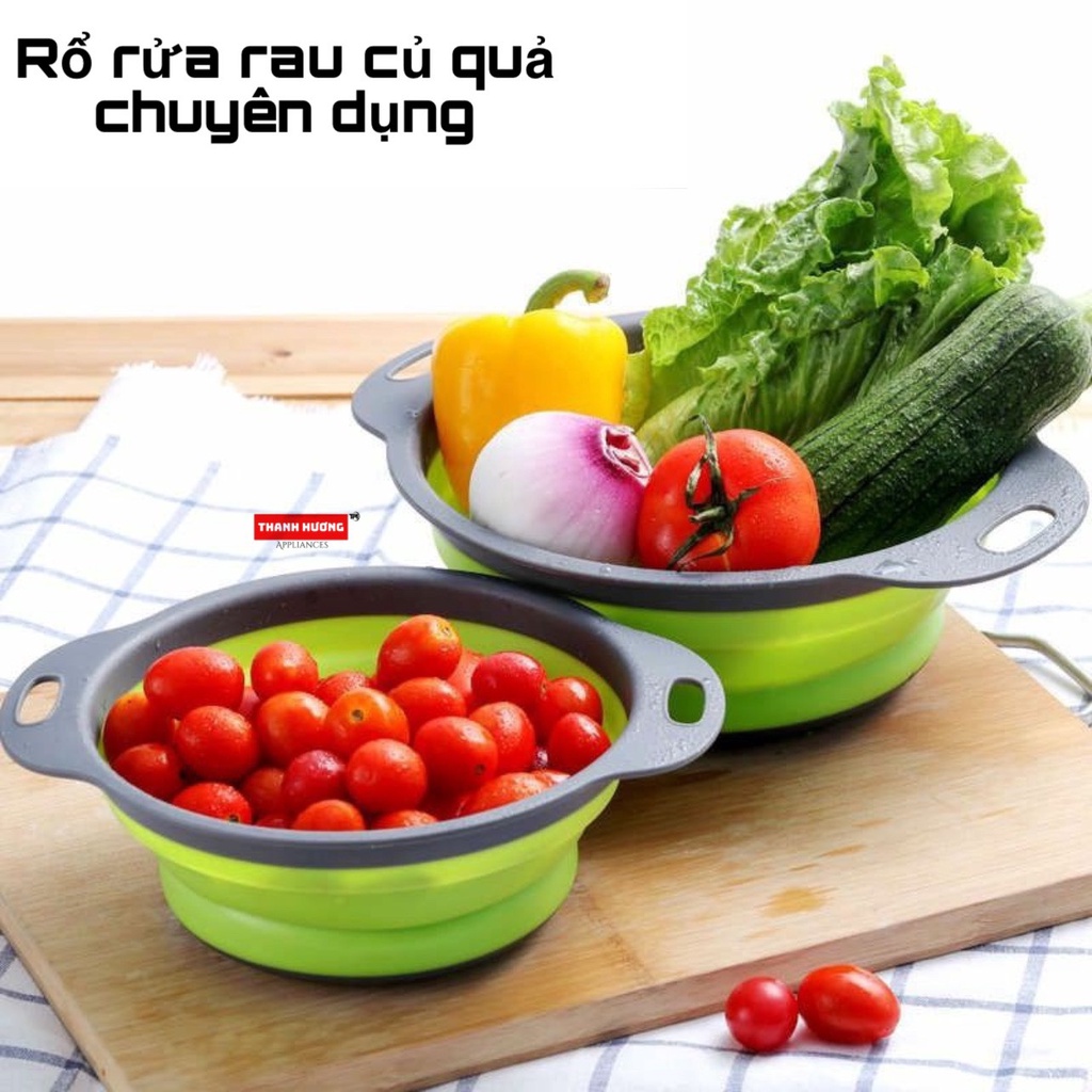 Rổ Nhựa Gấp Gọn Silicon Đa Năng Thông Minh