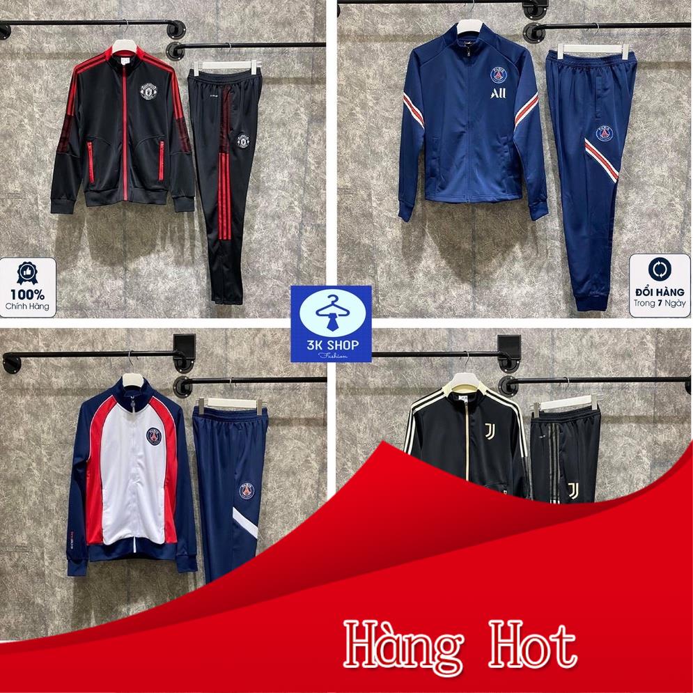 Bộ thể thao nam🧡SALE🧡Bộ nỉ nam thời trang cao cấp áo khoác dài tay khóa kéo quần dài 3 sọc suông dáng