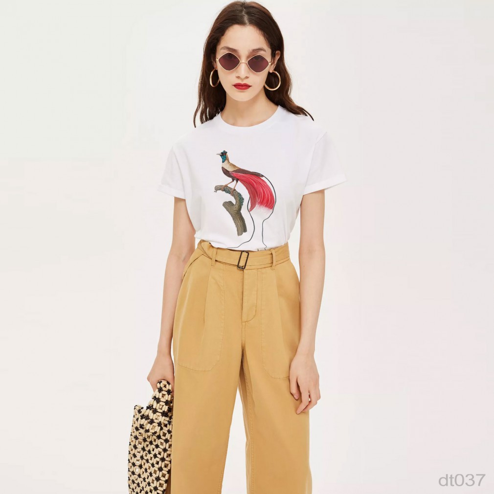 Áo thun nữ trắng in hình Bird in Paradise(dt037)