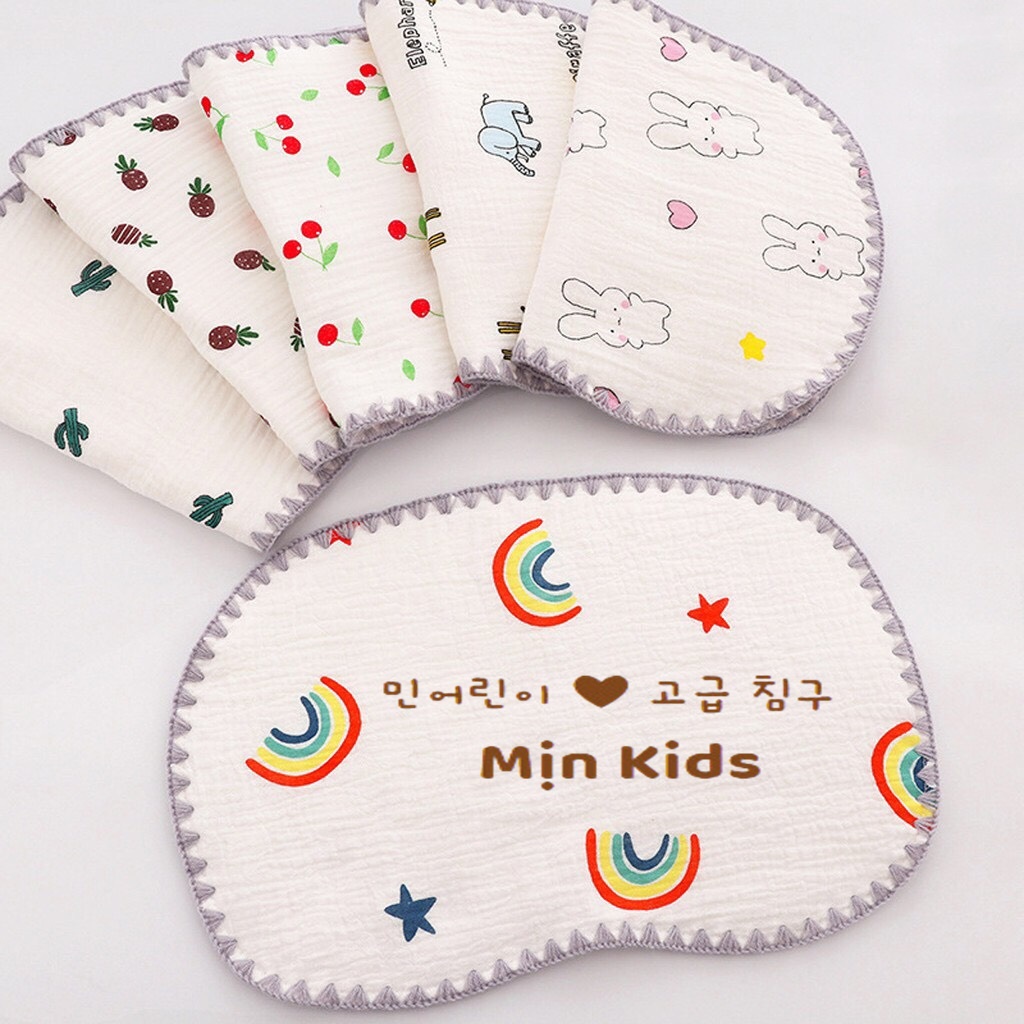 Gối Xô Sơ Sinh Cotton 10 Lớp Mềm Mại Thoáng Khí Cho Bé - Mịn Kids