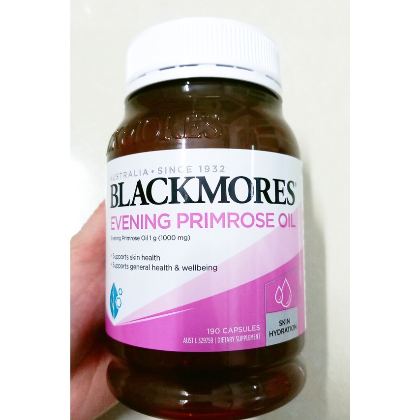 Tinh dầu hoa anh thảo Blackmores evening primrose oil lọ 190 viên (Úc). Cân bằng nội tiết, giúp đẹp da, tóc, móng