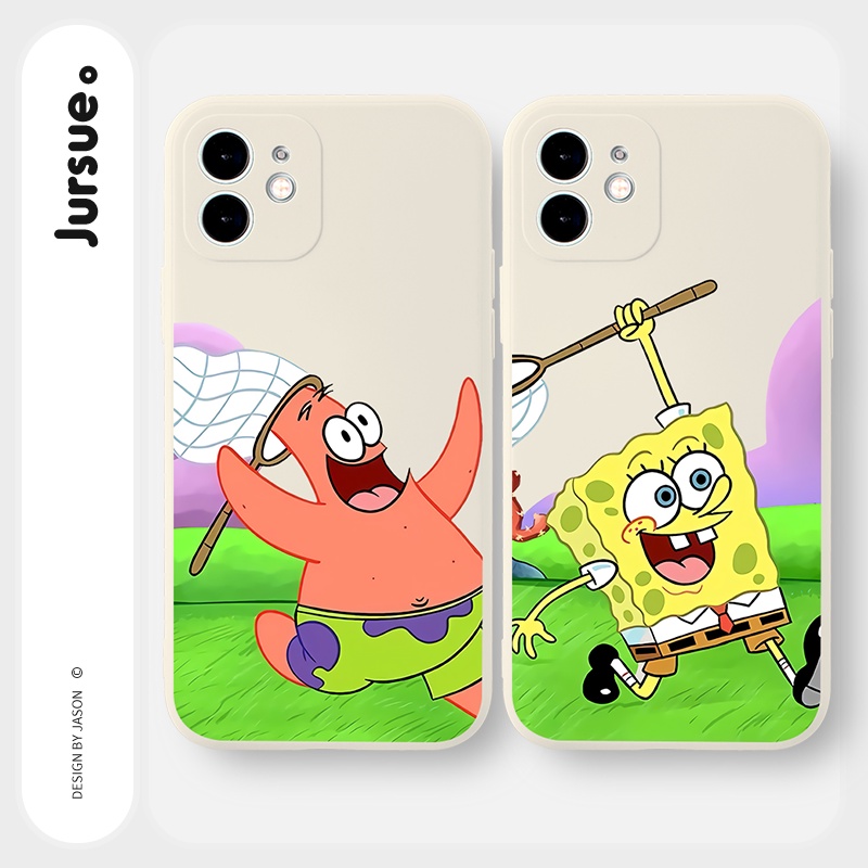 Ốp lưng JURSUE mềm hoạt hình cặp đôi dễ thương đẹp Cho iPhone 14 13 12 11 Pro Max SE 2020 X XR XS 8 7 ip 6S 6 Plus Y2313