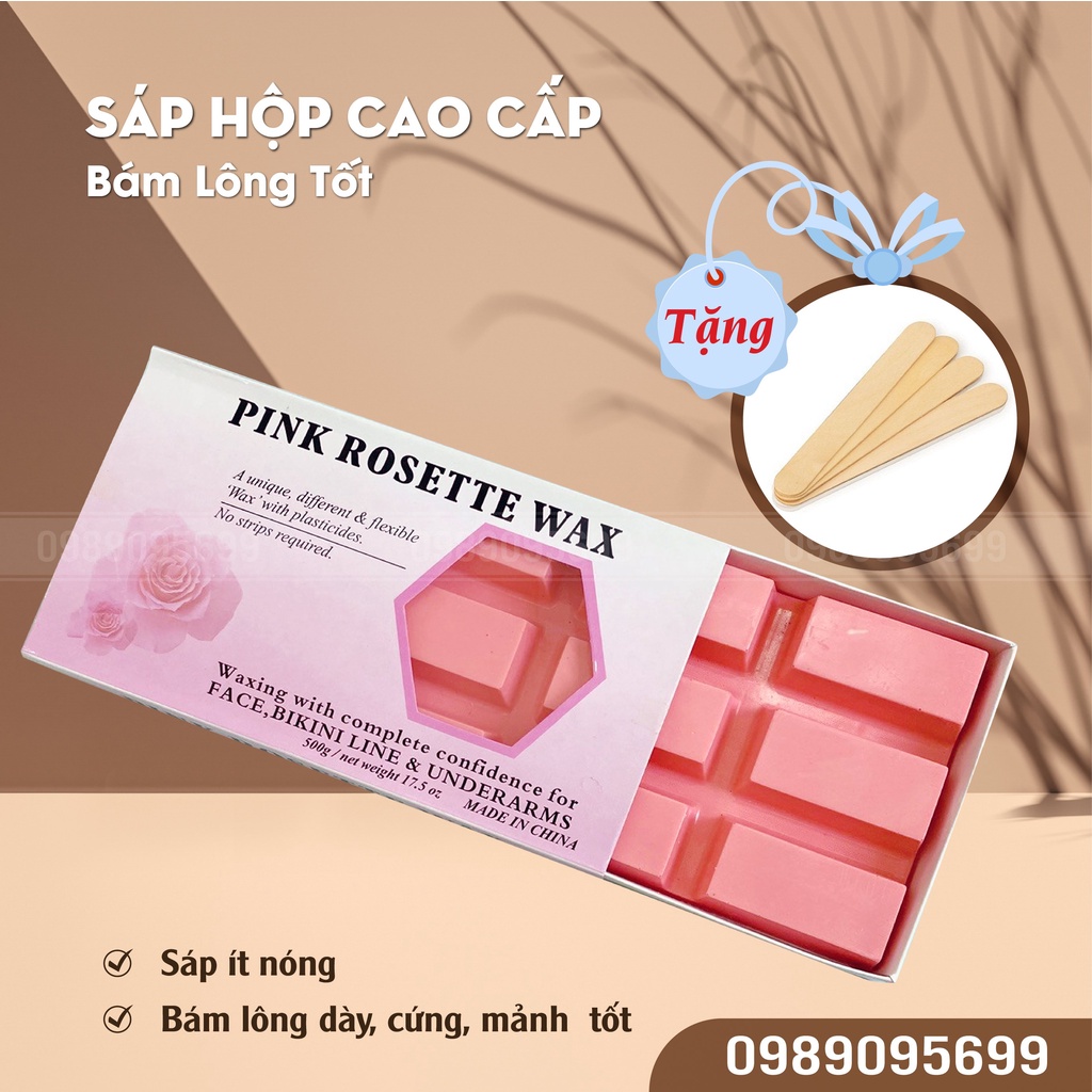 Sáp wax lông nóng cao cấp siêu bám lông Tặng kèm que gỗ quét sáp