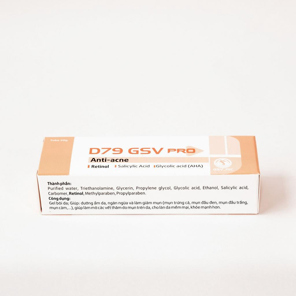 Kem D79 GSV Pro 20g, Giúp Giảm Mụn, Thâm, Trẻ Hoá Da  20g