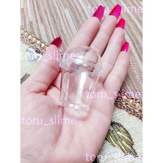 Ly Nắp Cầu Mica 10 cái đựng cốm toru_slime