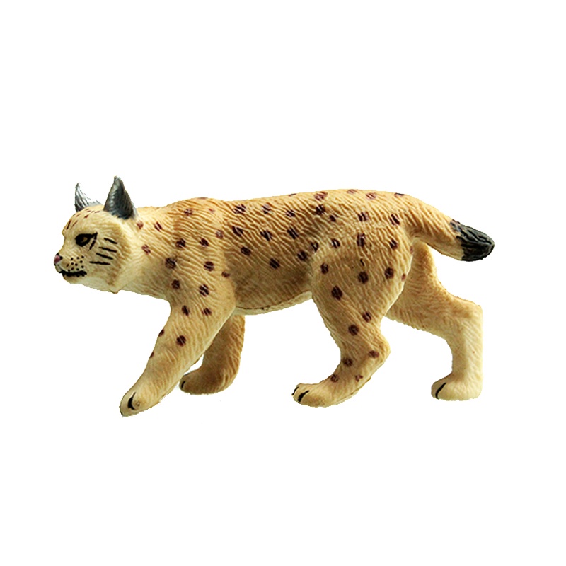 Boys and Girls Birthday Gifts Children's Simulation Solid Wild Animal Model Zoo Toys Bobcat Lynx