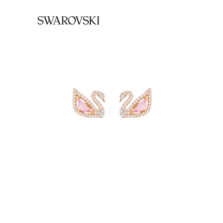 Swarovski Bông Tai Hình Thiên Nga Đính Đá Sang Trọng