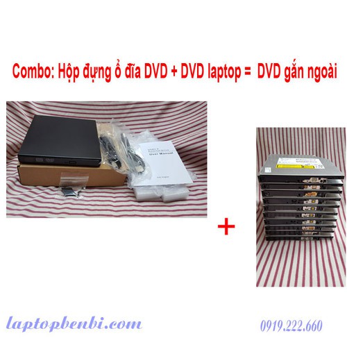 Combo Box DVDRW laptop gắn ngoài - có ổ đĩa dvd bên trong - Ổ đĩa dvd gắn ngoài qua cổng usb tiện lợi