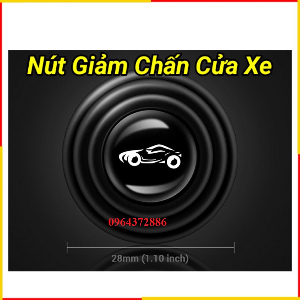 Nút Đệm Giảm Chấn Cửa Xe Hơi - Ô Tô Giảm Lực Đóng Chống Sốc Màu Đen Có Lô Gô | Phụ Kiện Chính Hãng - Nội Thất Ô Tô Shop