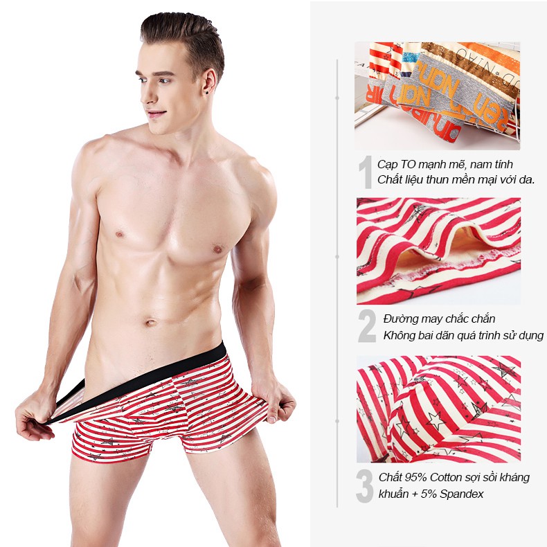 Quần Lót Nam Thông Hơi, quần Boxer Nam Cao Cấp Mềm Mịn Thoáng Khí Kháng Khuẩn Chuẩn Y Tế - QS03