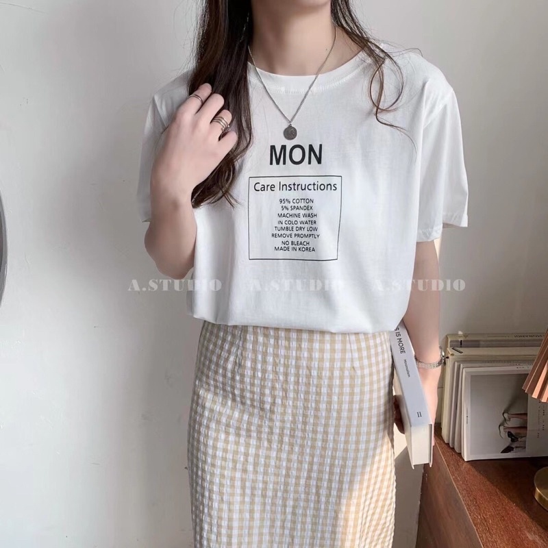 Áo thun áo phông tay lỡ cộc tay nữ from rộng unisex phom dáng rộng Quảng Châu