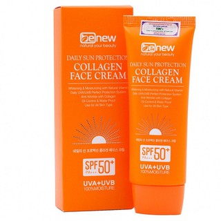 Kem chống nắng  BENEW COLLAGEN BENEW FACE CREAM hàn quốc dưỡng trắng da, kiềm dầu lâu trôi 70ml/Hộp